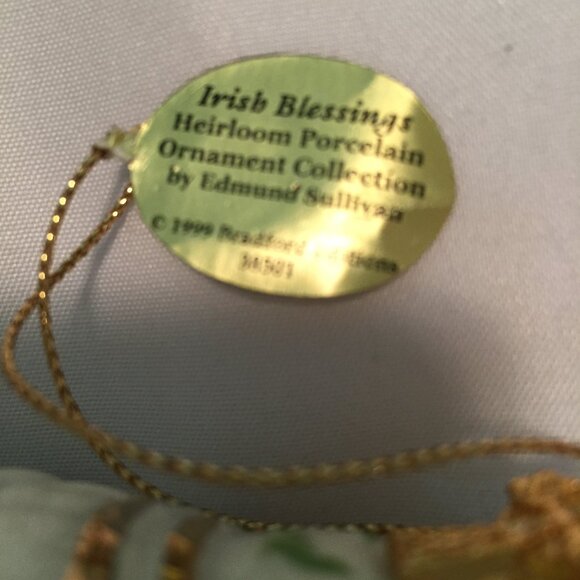 Vintage Set of 3 Bradford Exchange Irish Blessings Heirloom Porcelain Ornaments - Picture 2 of 9